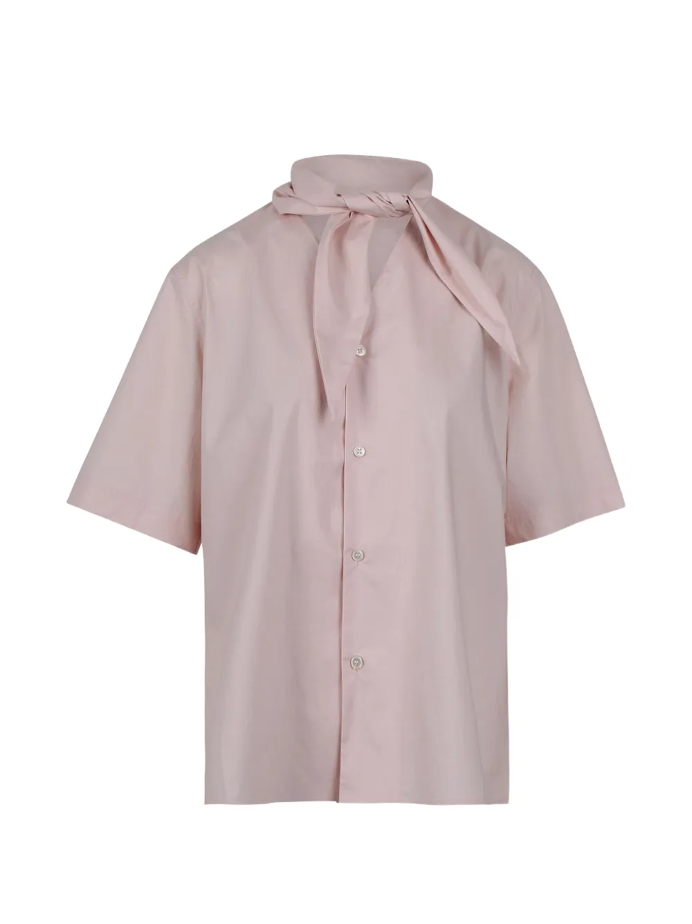 Plan C scarf-embellished shirt - Rosa