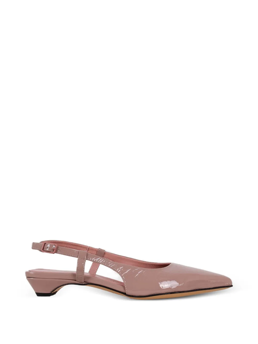 Pomme D´Or patent-finish slingback pumps Roze