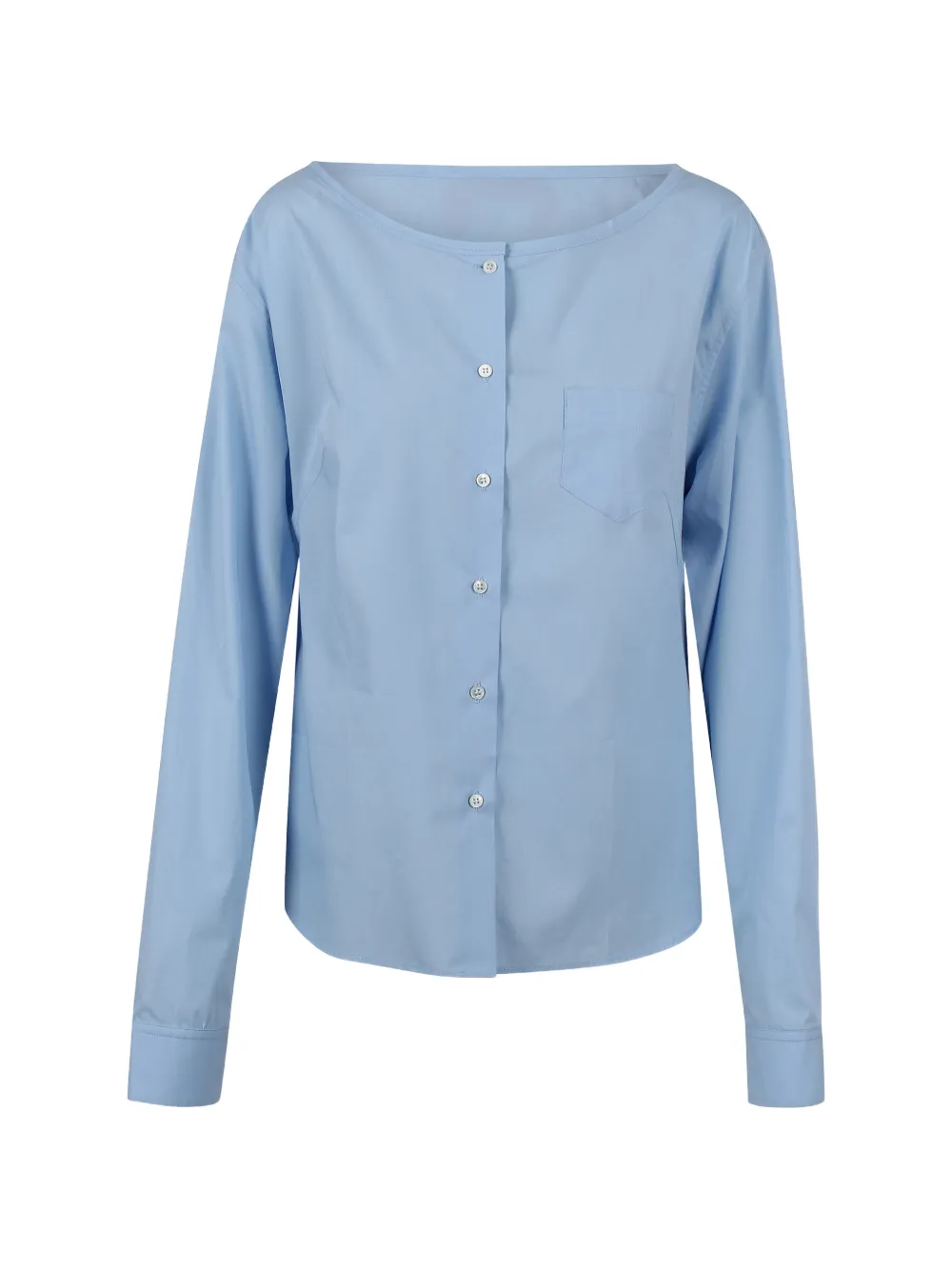 Nº21 boat-neck button-up blouse - Blu