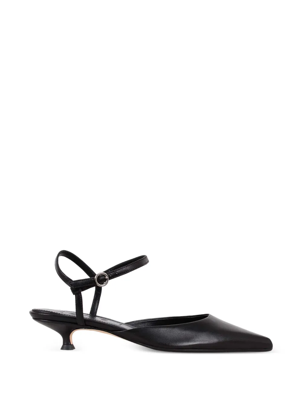 Aeyde Colette 35mm pointed-toe leather pumps Zwart