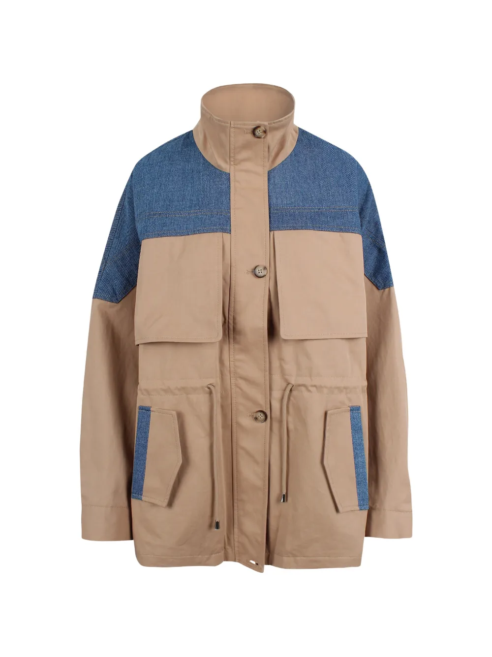 Jovonna Nano denim panel jacket - Toni neutri