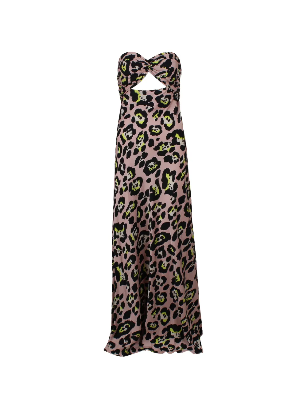 Essentiel Antwerp twist-knot animal-print maxi dress - Toni neutri