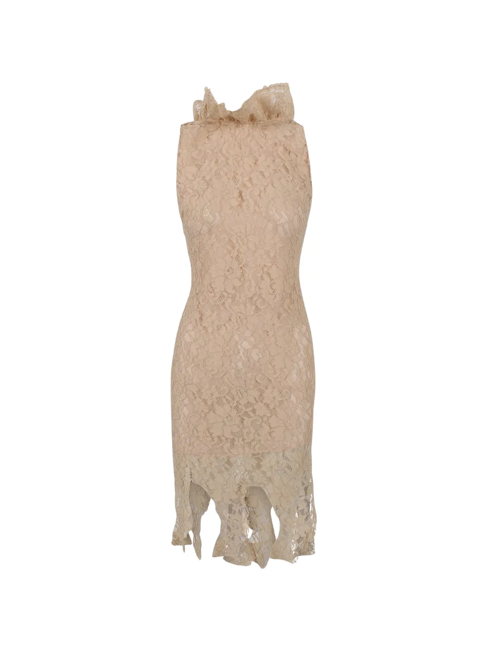 Giuseppe Di Morabito ruffled lace-overlay dress - Toni neutri