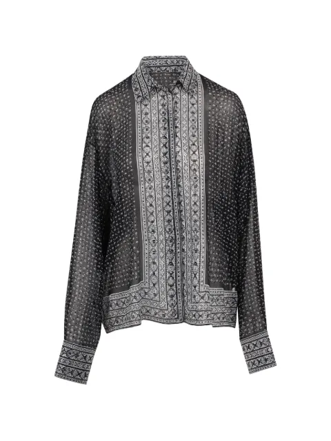 Ermanno Scervino patterned sheer shirt