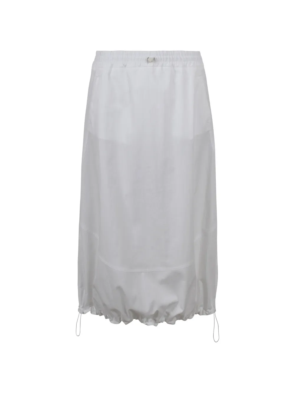 Laminar drawstring-hem midi skirt - Bianco