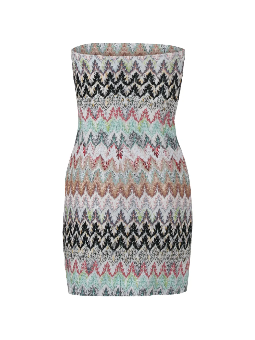 Missoni Strapless mini-jurk met zigzag-patroon Groen