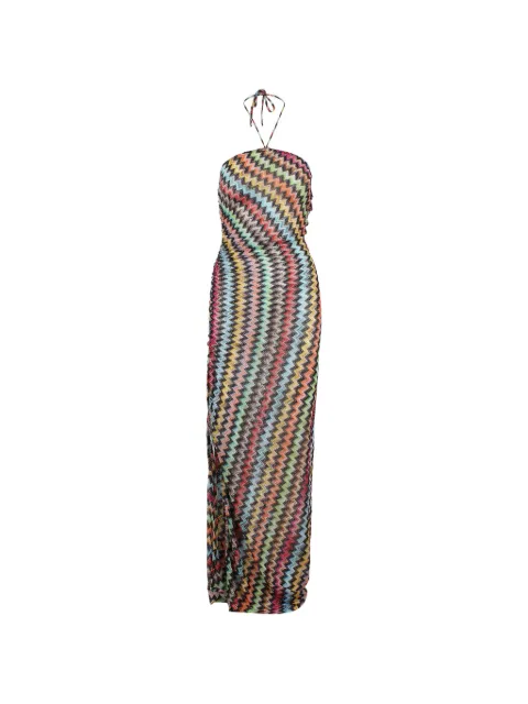 Missoni zigzag-knit halterneck cover-up