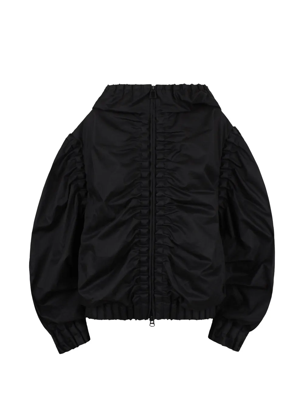 RAXXY ruched hoodie - Nero