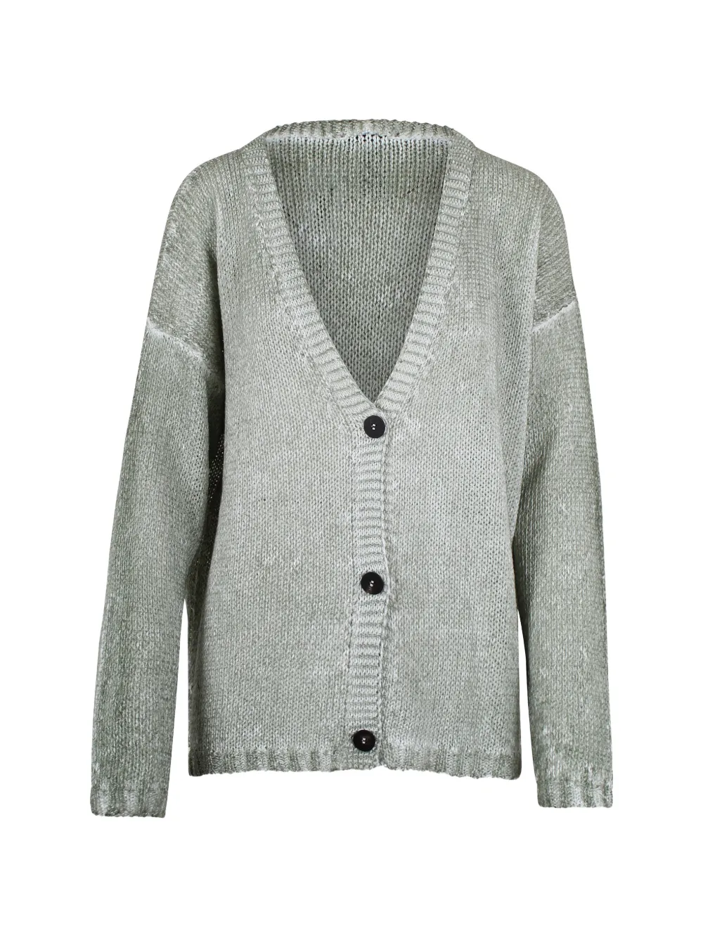 PLOUMANACH button V-neck cardigan - Grigio