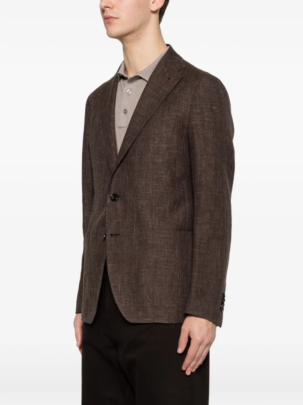 Tagliatore Blazer met enkele rij knopen Bruin