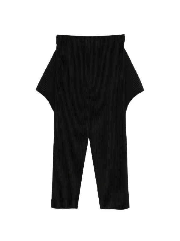 homme plisse issey miyake クロップドパンツ Homme Plissé Issey Miyake Pleated Cropped Trousers | Black | FARFETCH
