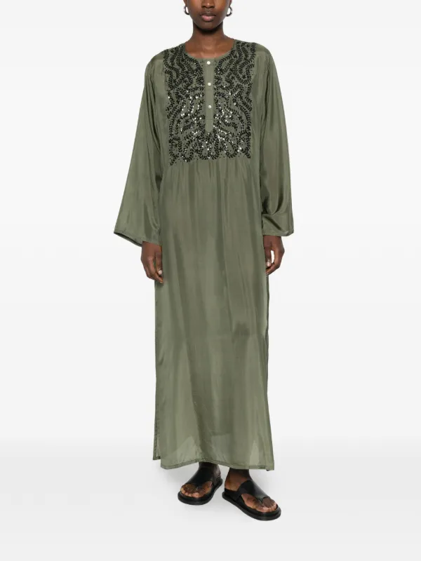 parosh green dress P.A.R.O.S.H. beaded-embellishment Maxi | Womens dresses