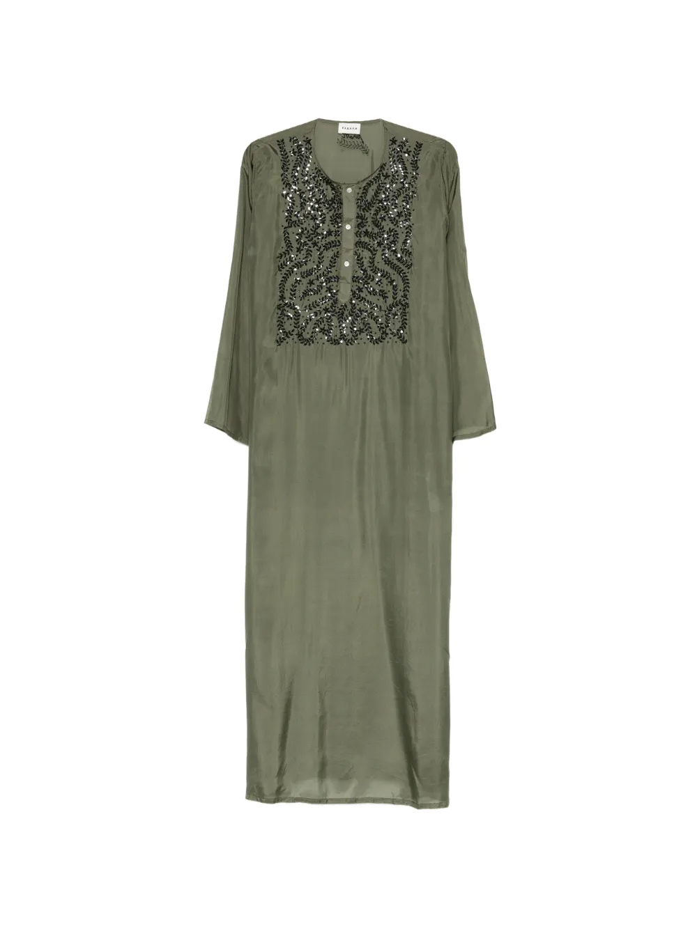 P.A.R.O.S.H. Sunset sequin-embellished maxi dress - Verde