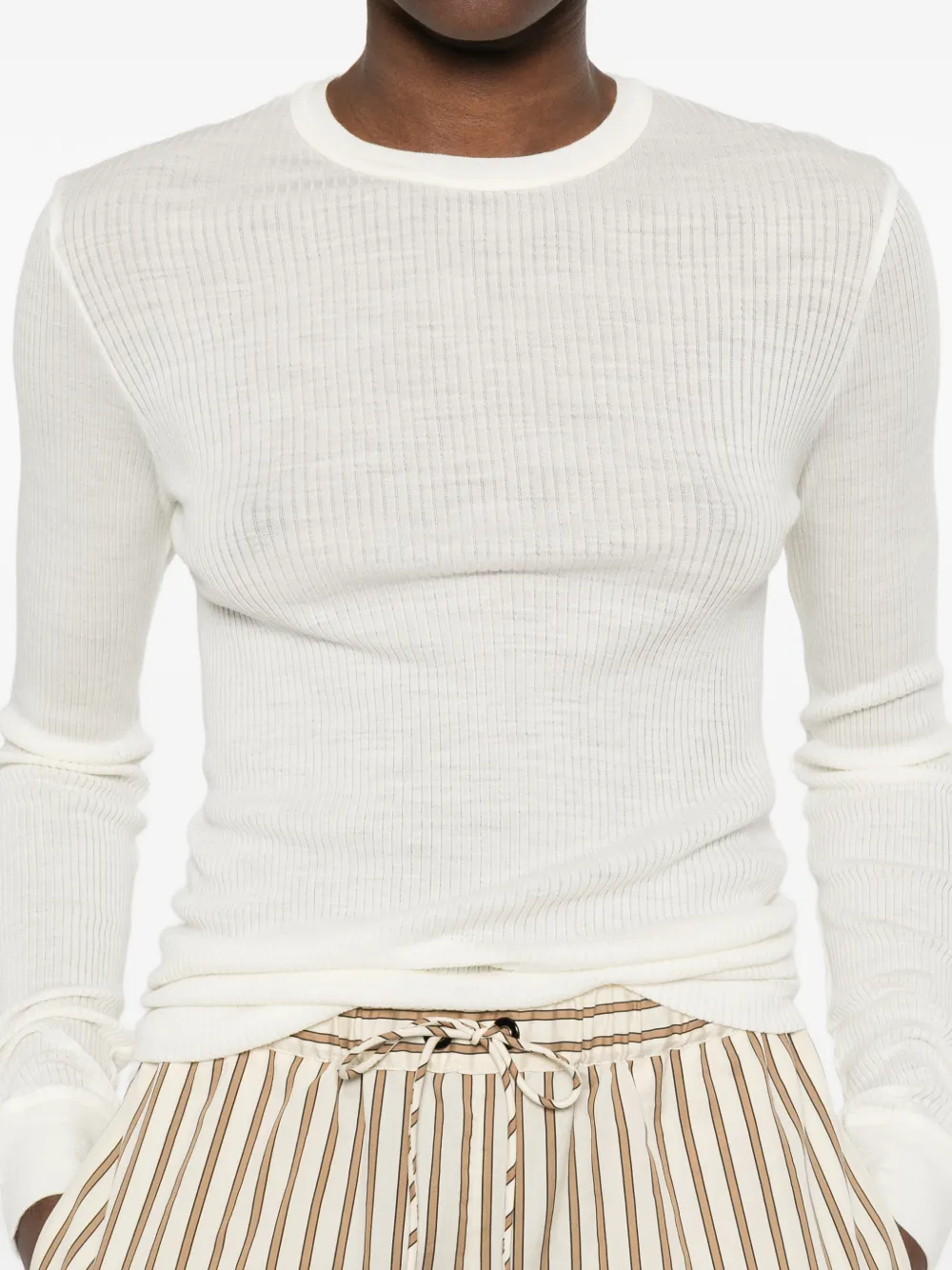 Forte T-shirt met lange mouwen Beige