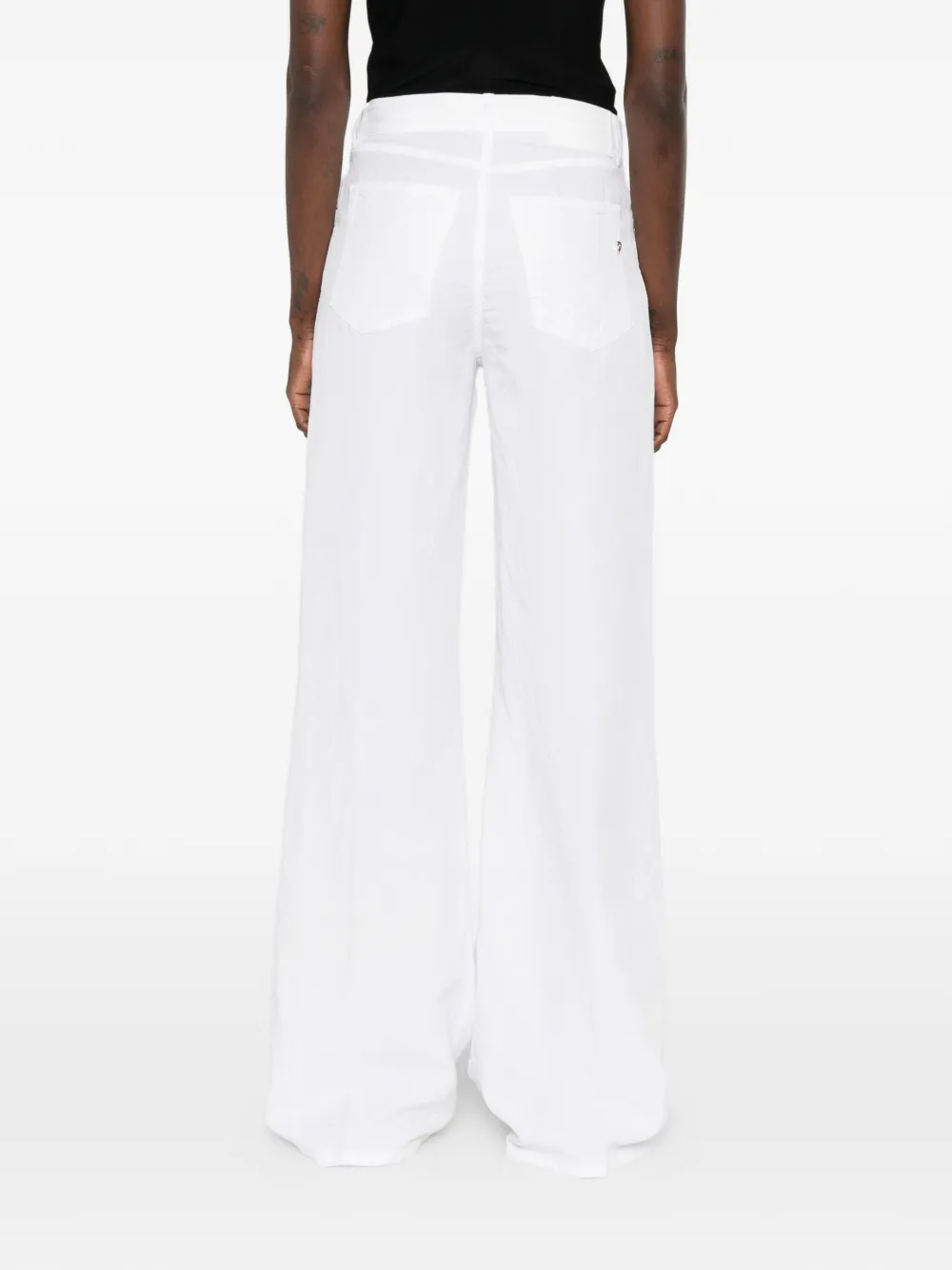 DONDUP Amber jeans met wijde pijpen Wit
