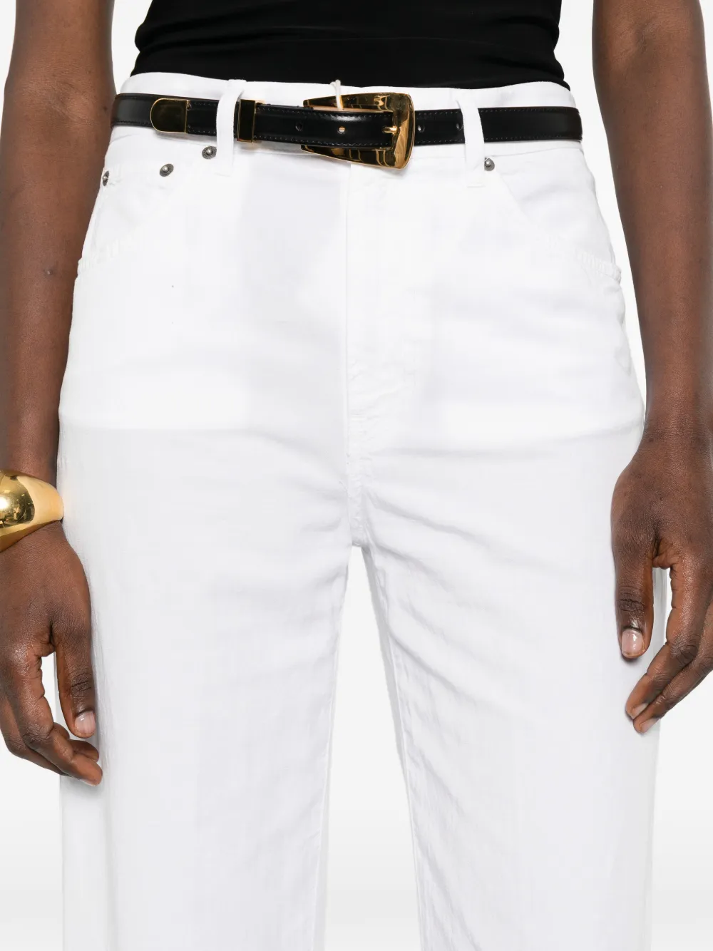 DONDUP Amber jeans met wijde pijpen Wit