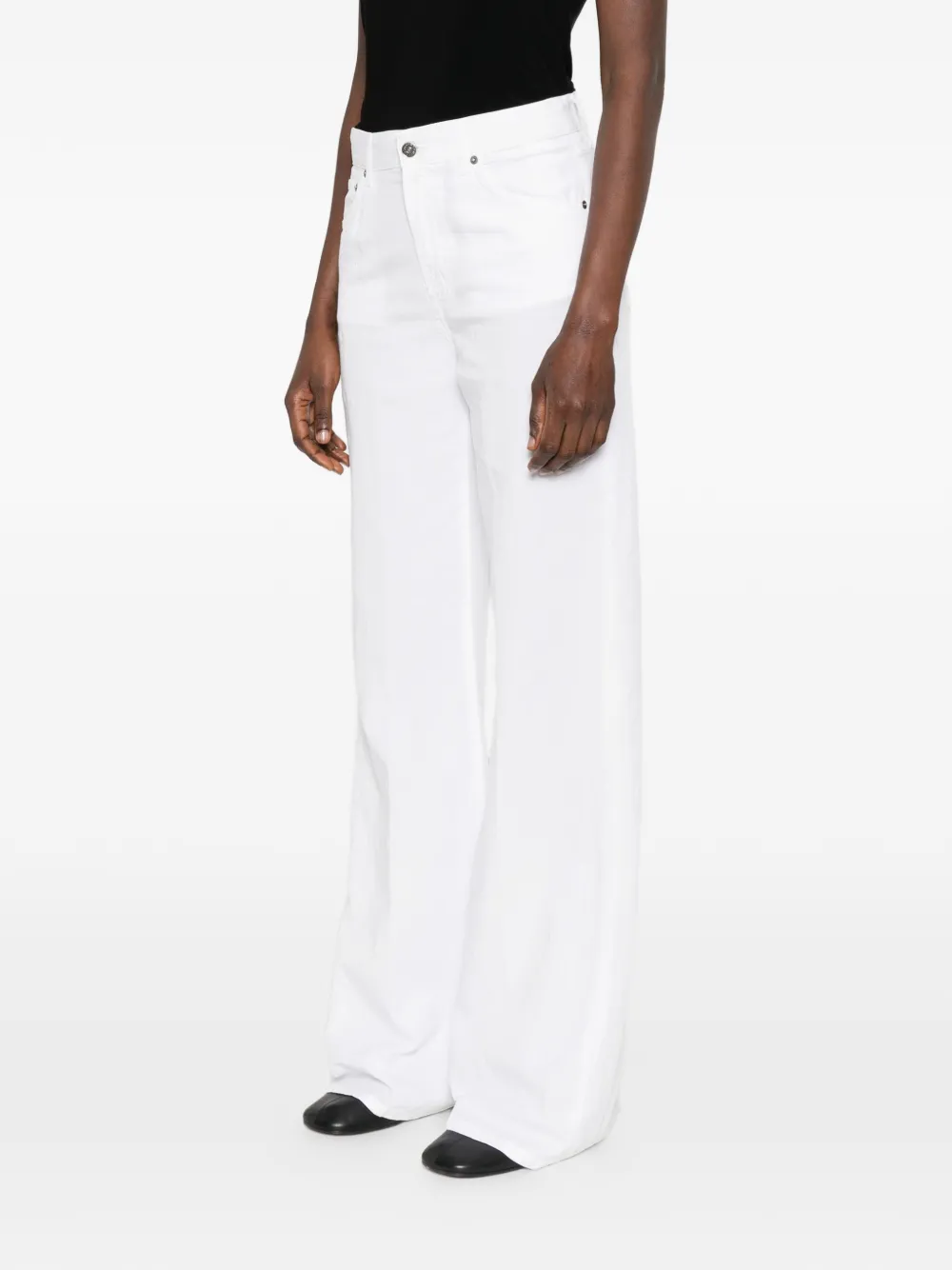 DONDUP Amber jeans met wijde pijpen Wit