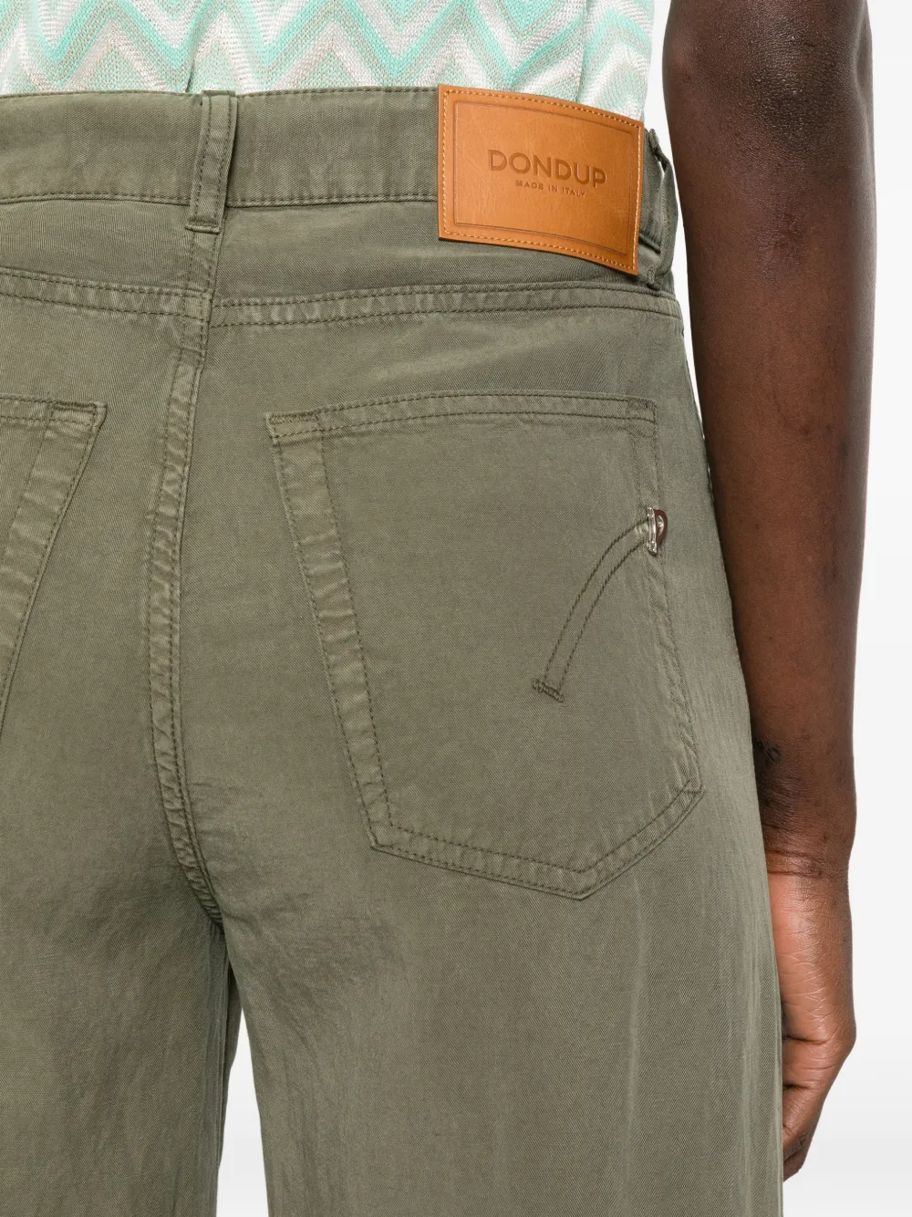 DONDUP Amber jeans met vijf zakken Groen
