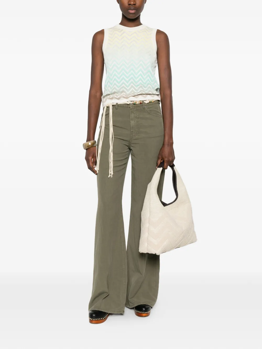 DONDUP Amber jeans met vijf zakken Groen