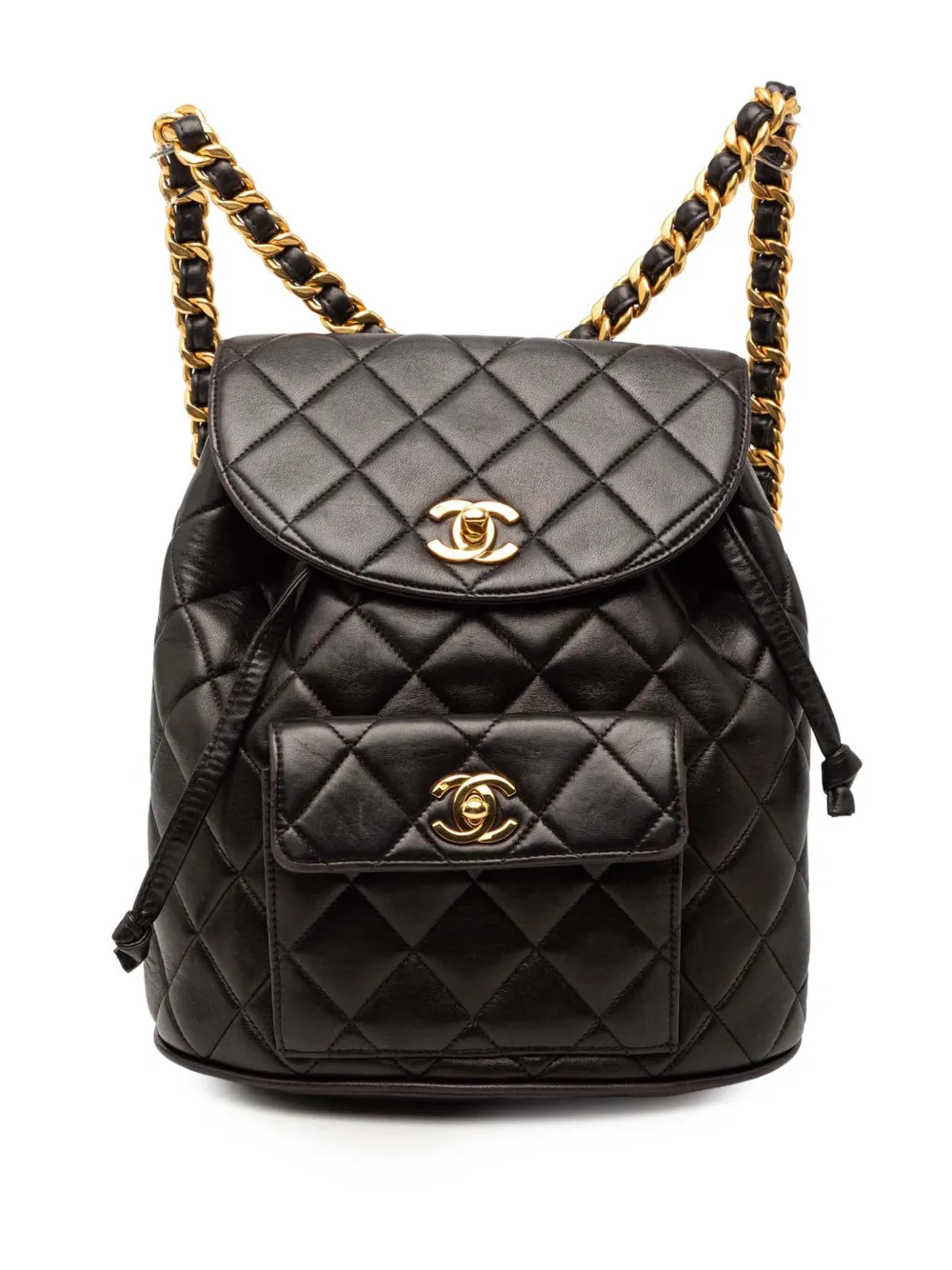 CHANEL Pre-Owned 1994-1996 Medium Quilted Lambskin Duma backpack - Nero