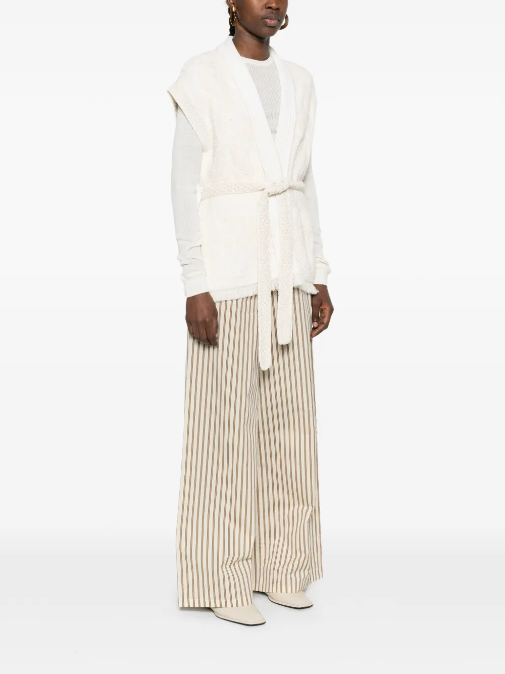  Forte Forte Belt Fringed Jacket - Neutrals 