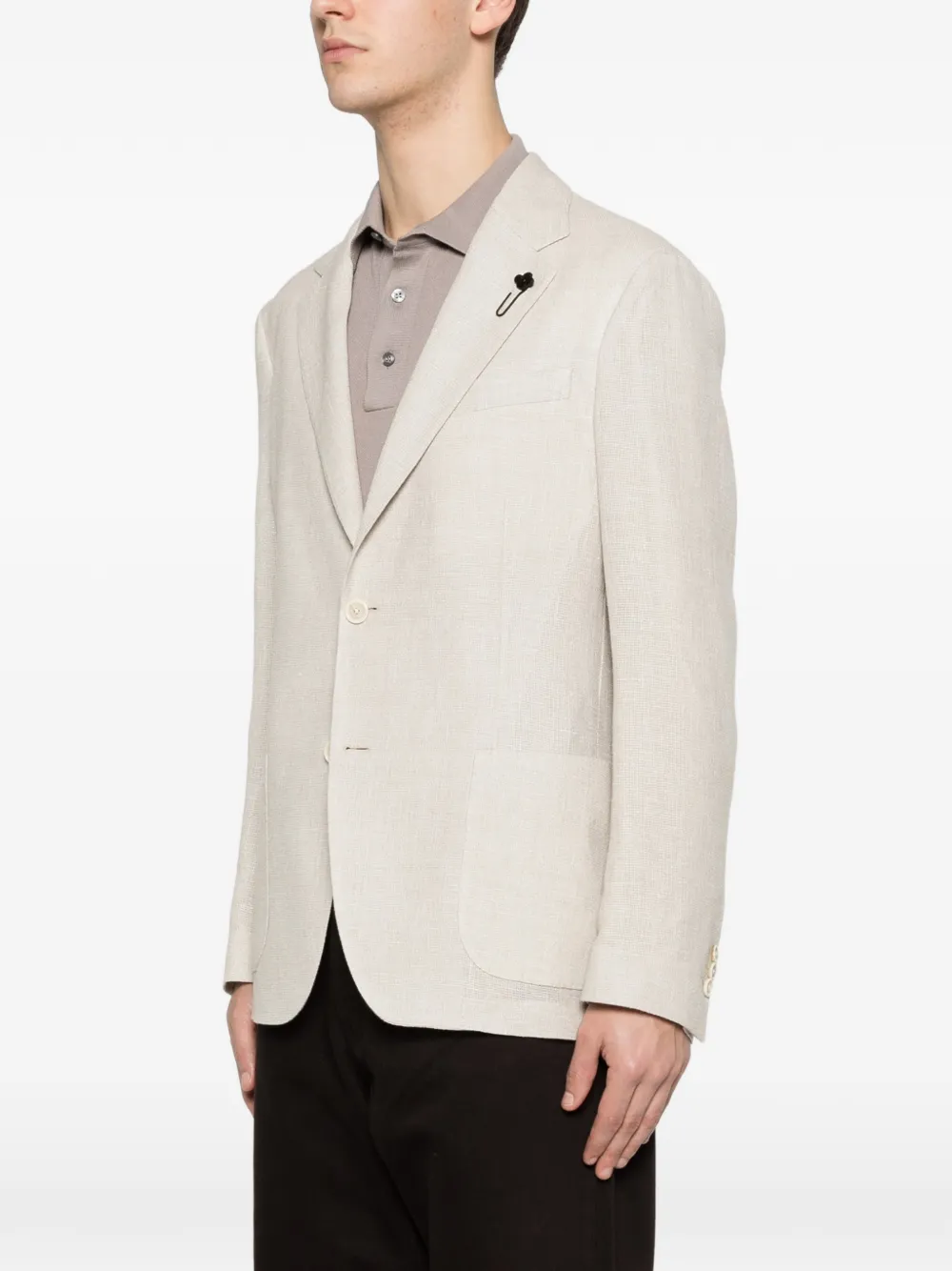  Lardini Patch-pocket Blazer - Neutrals 