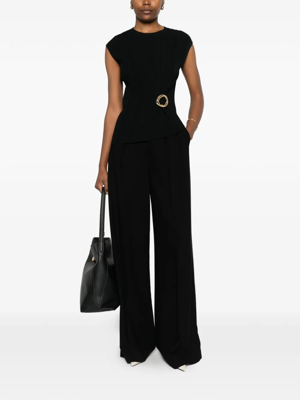  Joseph Kenit Asymmetric-hem Top - Black 
