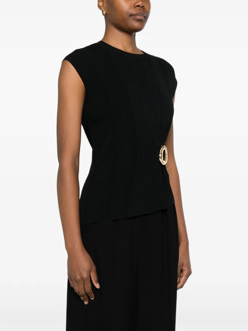  Joseph Kenit Asymmetric-hem Top - Black 