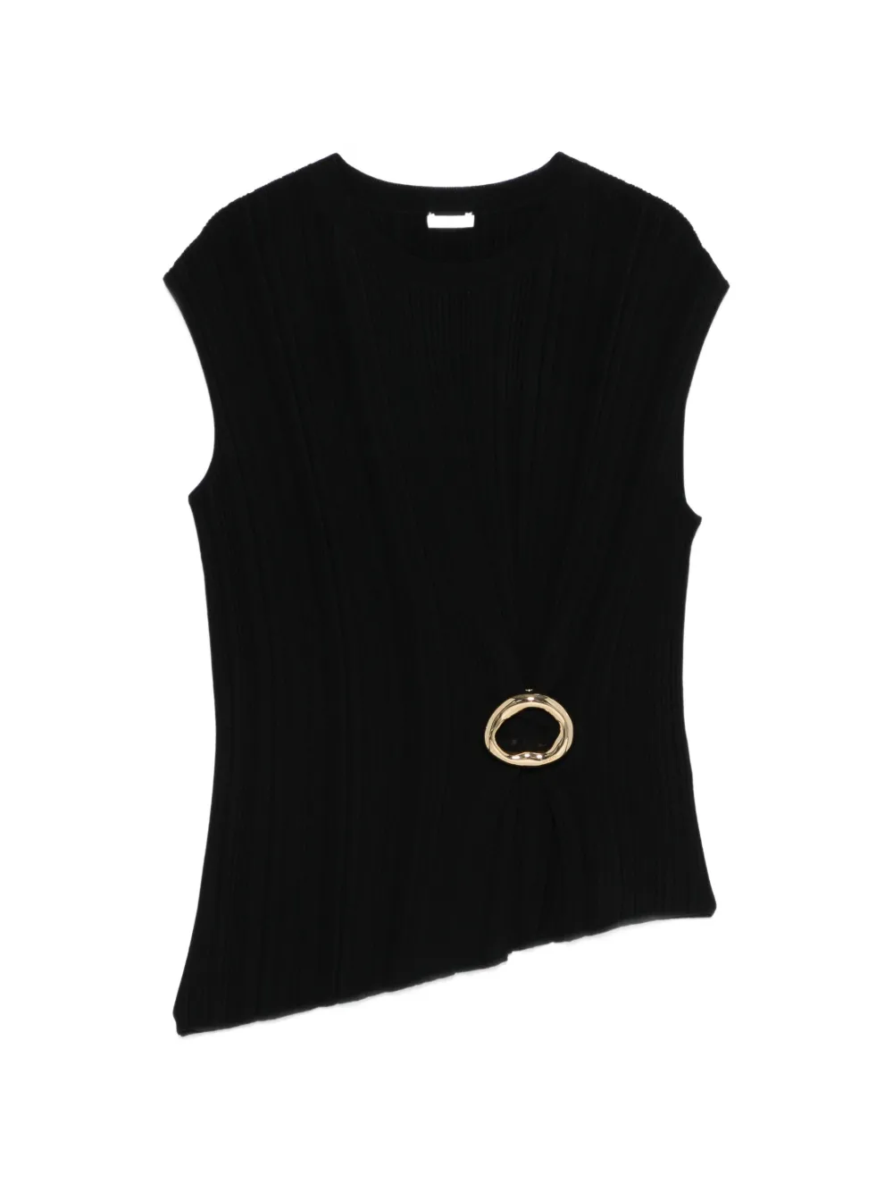 JOSEPH Kenit asymmetric-hem top - Nero