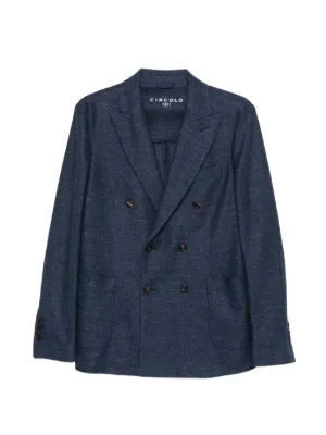 Circolo 1901 ヘリンボーン シングルジャケット | ブルー | FARFETCH JP