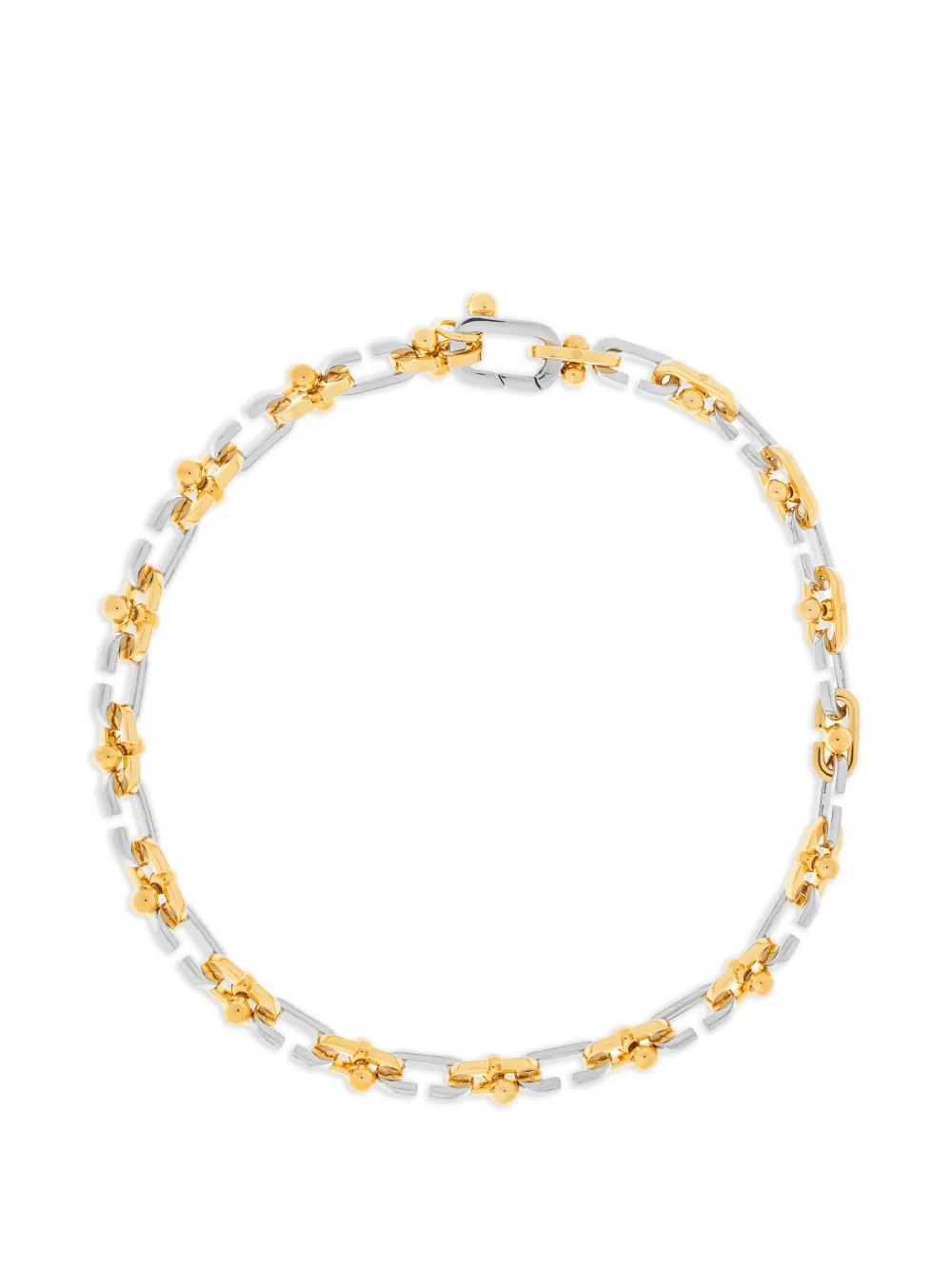 Casablanca two-tone chain necklace - Argento
