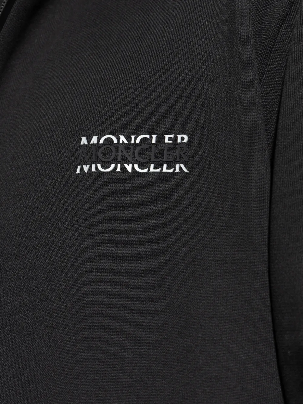 Moncler Hoodie met rits Zwart