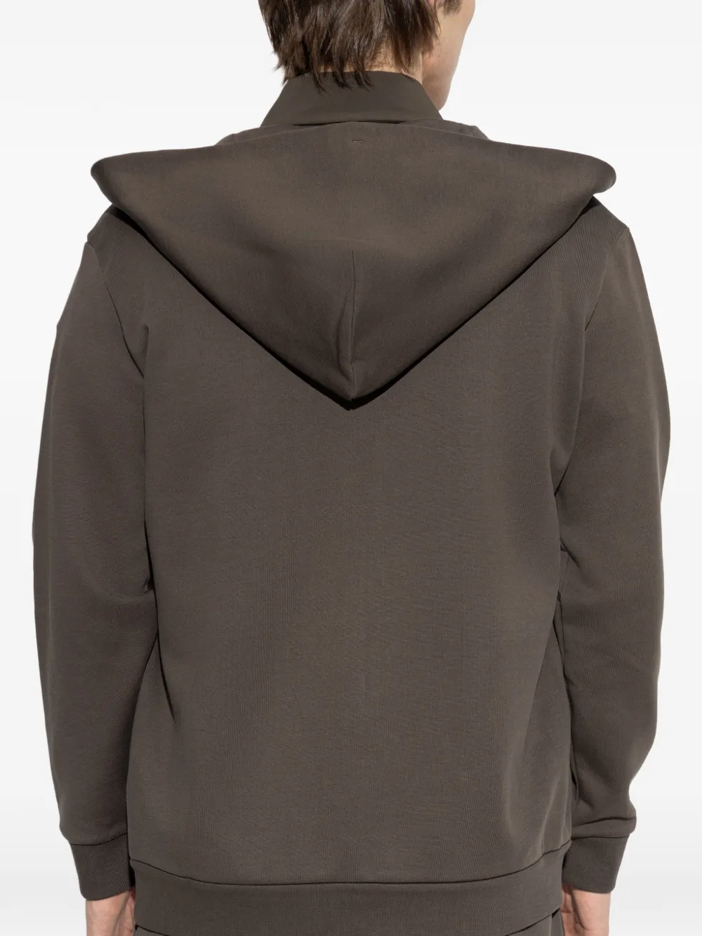 Moncler Hoodie met rits Bruin