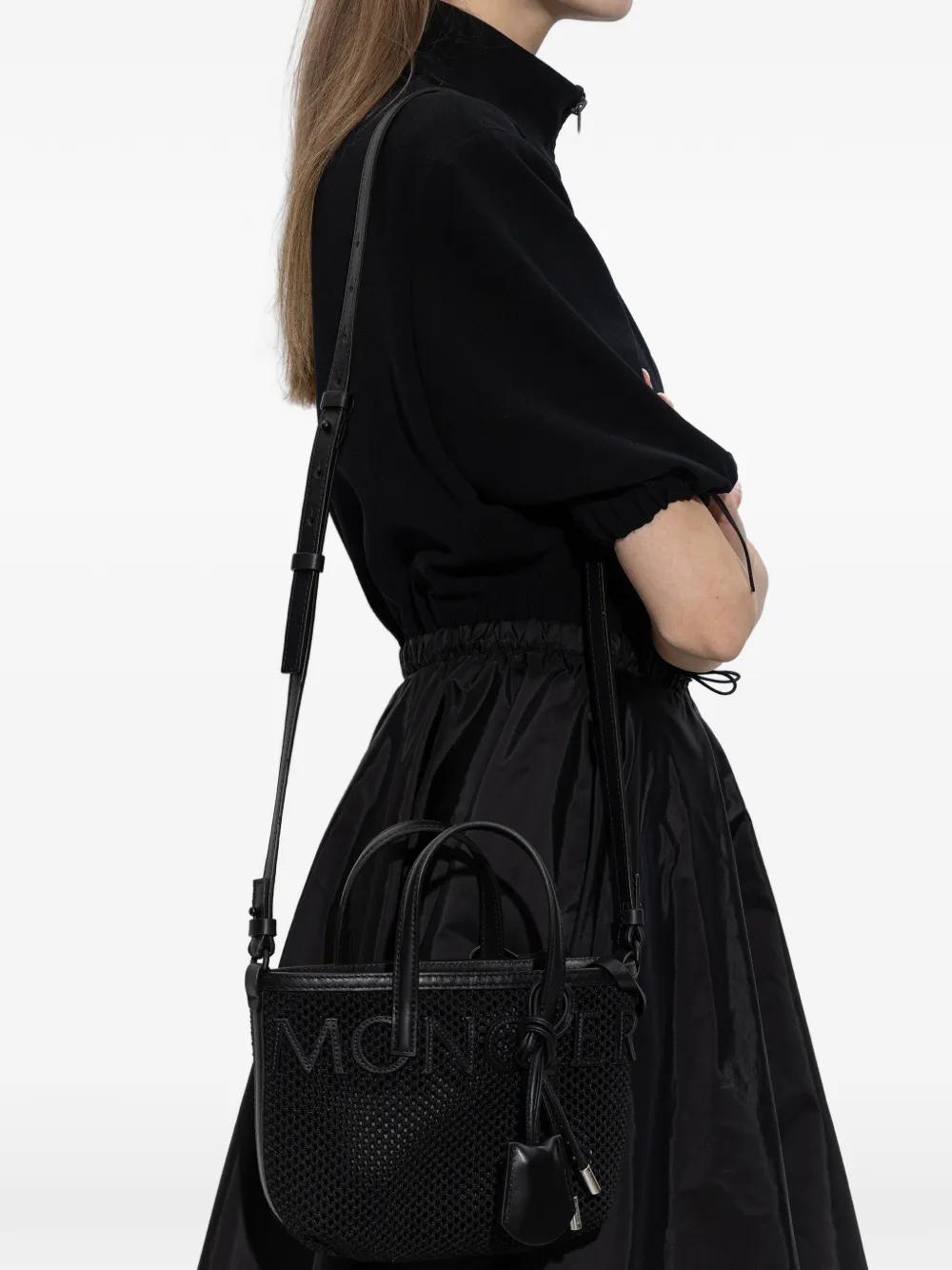  Moncler Logo-lettering Tote Bag - Black 