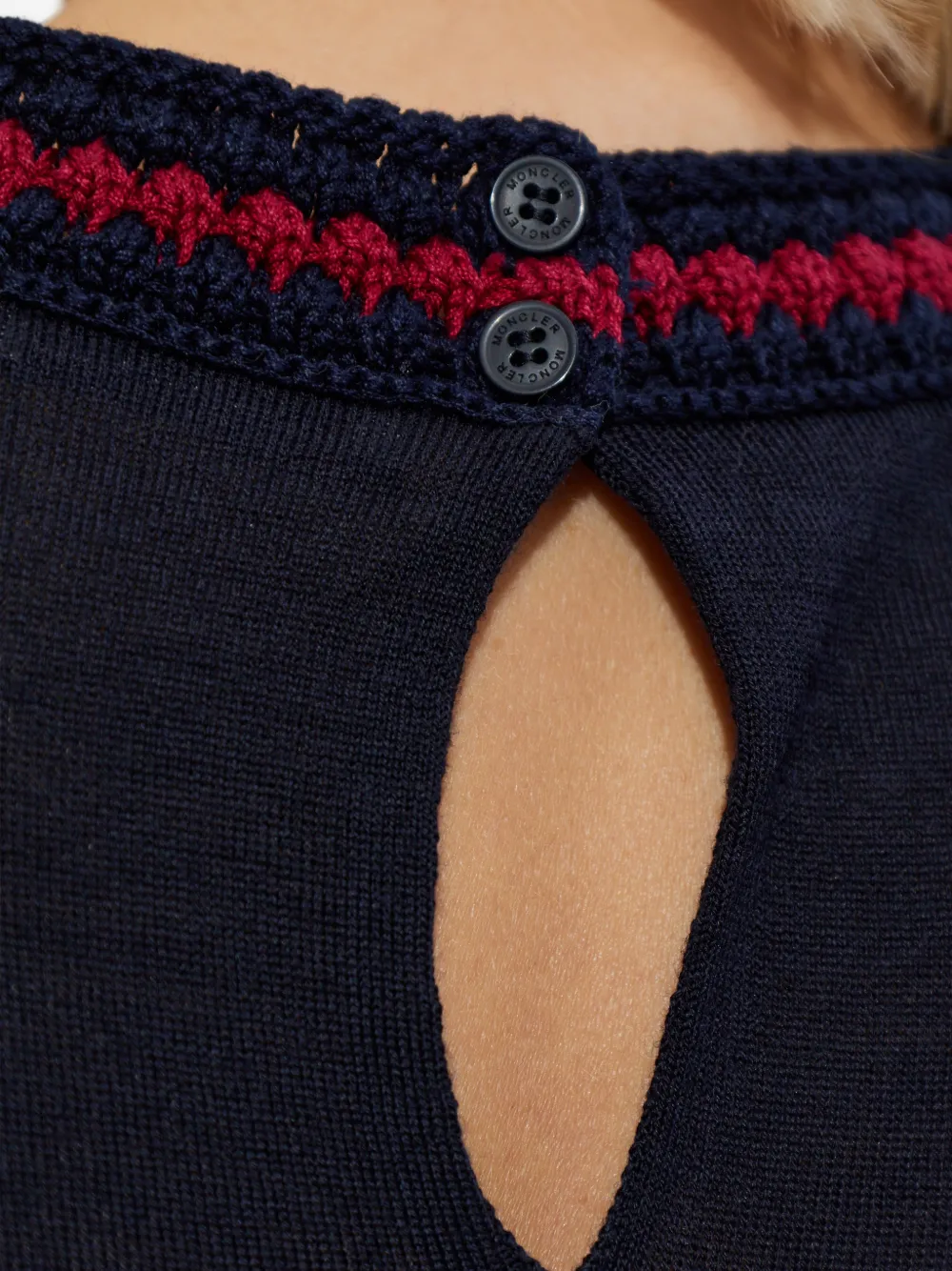 Moncler Gebreid T-shirt met korte mouwen Blauw