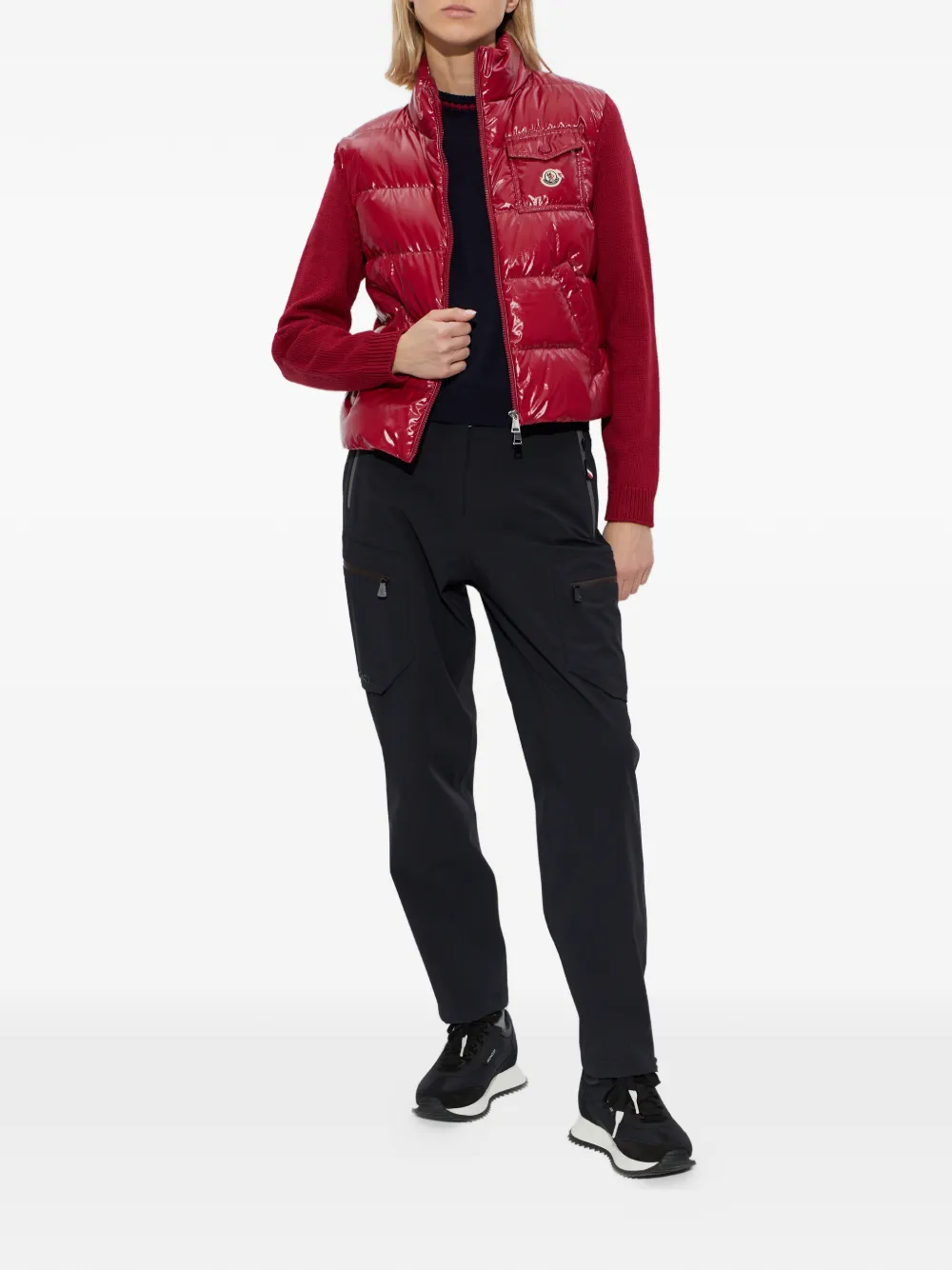 Moncler Gebreid T-shirt met korte mouwen Blauw
