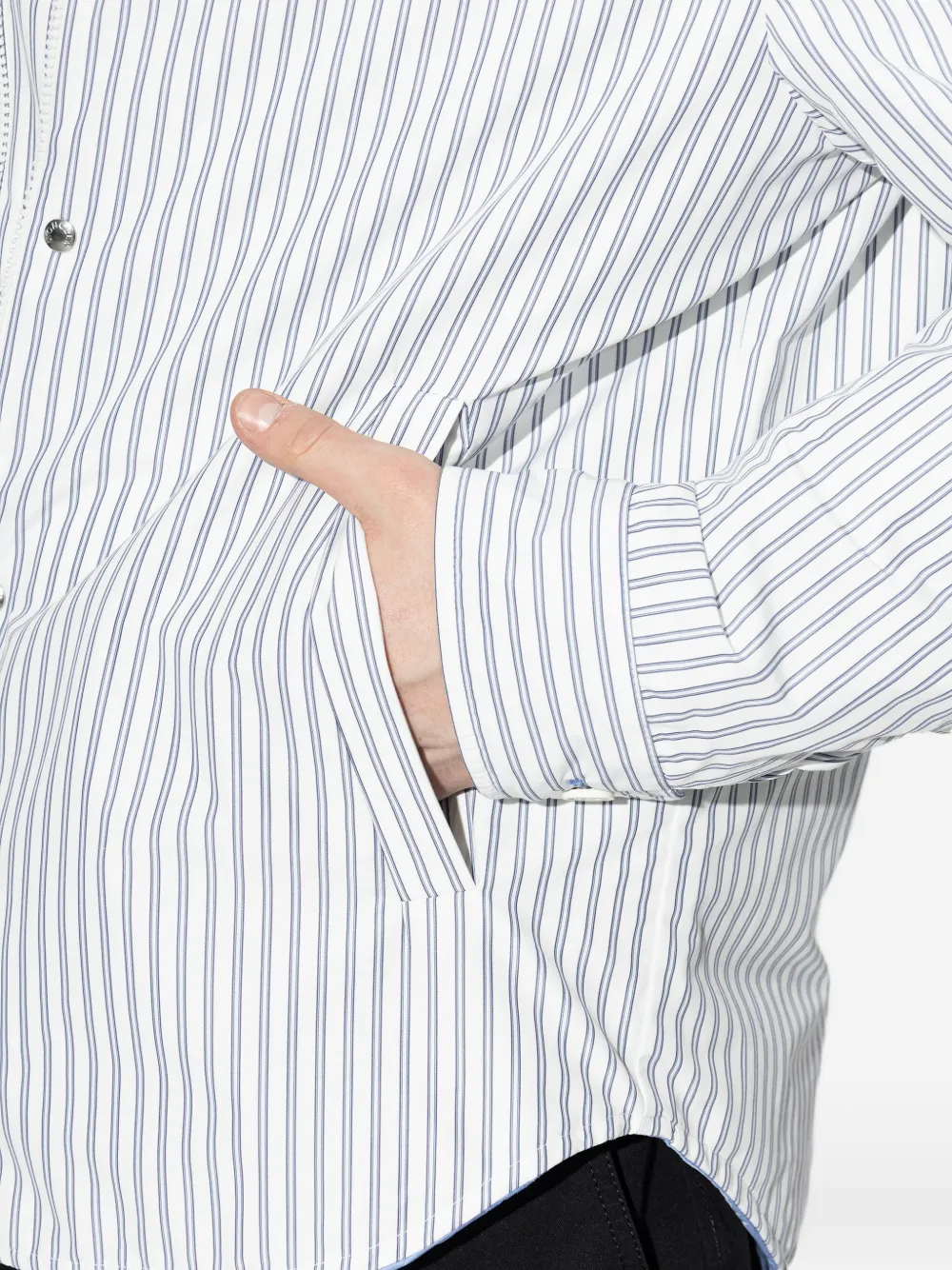Moncler Crescent omkeerbaar gestreept gewatteerd jack Wit