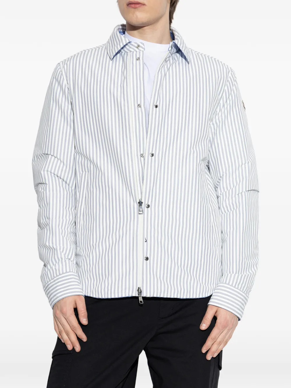 Moncler 크리센트 리버서블 스트라이프 퀼팅 재킷 | 셔츠 재킷 | Image 2