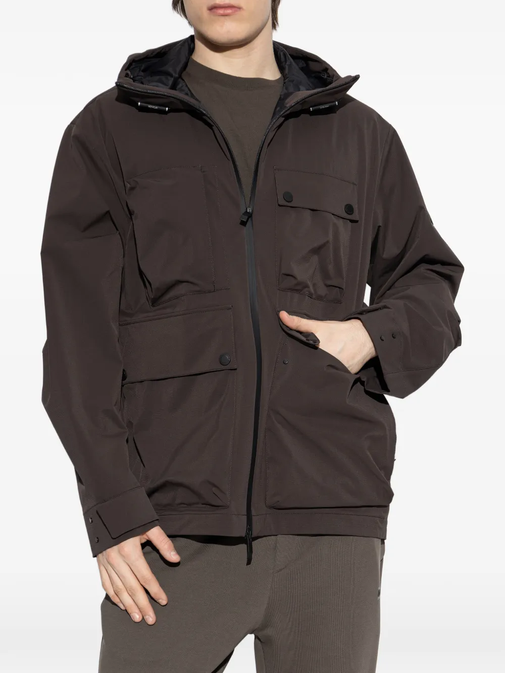 Moncler Arcturus windjack met capuchon Bruin