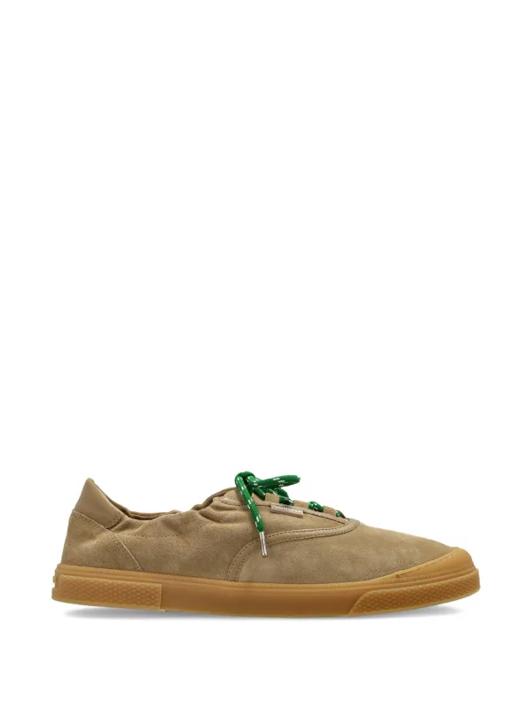 Moncler Lace-up Suede Sneakers in Neutrals