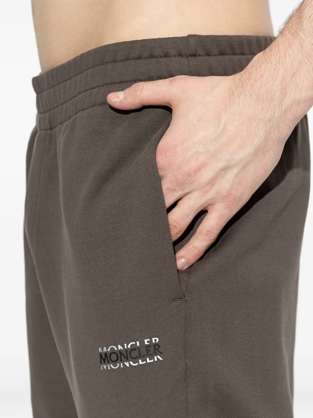 Moncler Trainingsbroek met logo Bruin