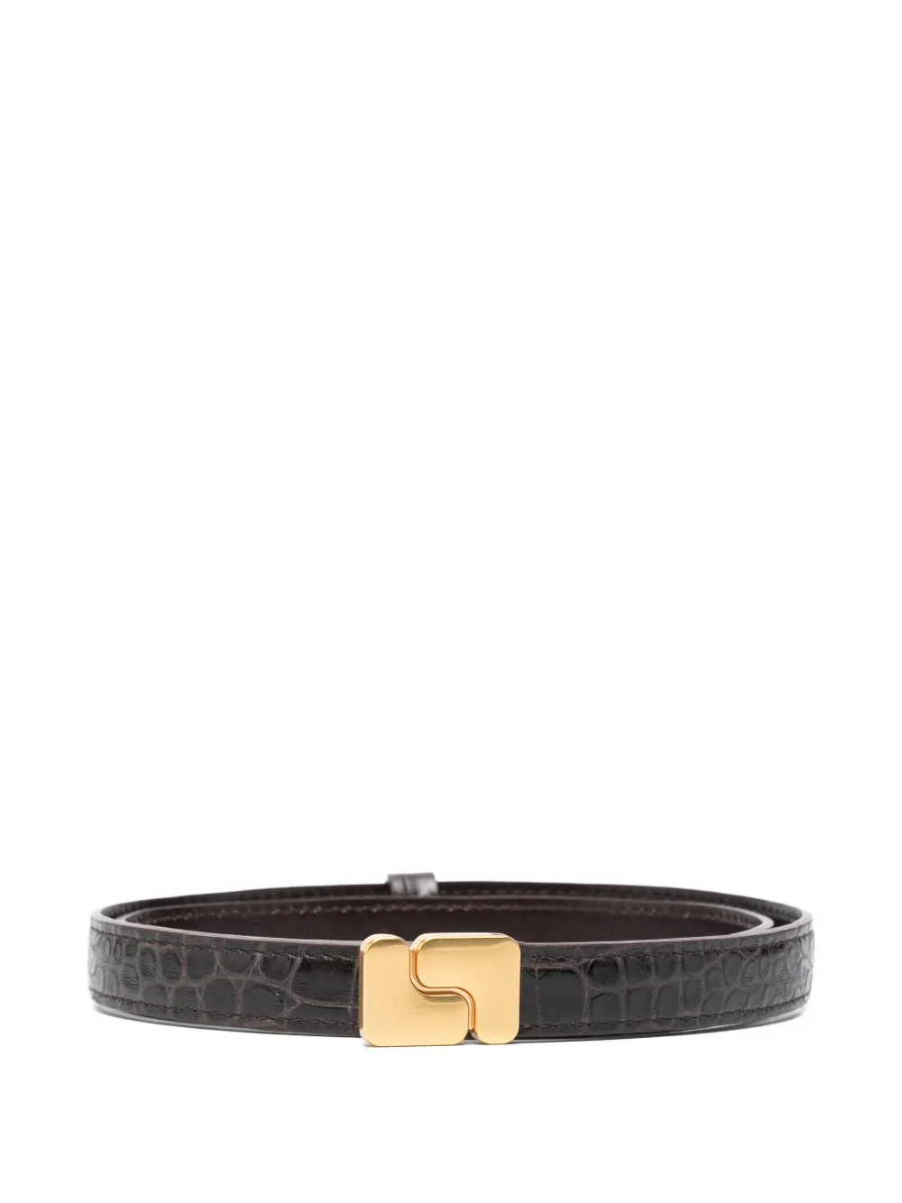 Soeur mini Ninon croc-effect belt - Marrone