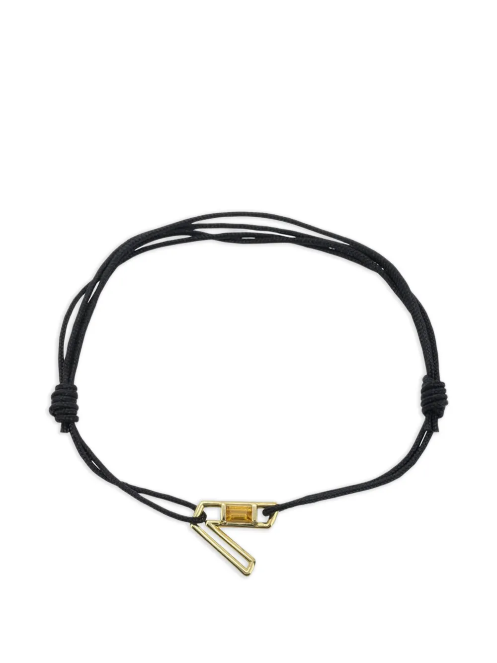 Aliita Letra V citrine cord bracelet - Oro