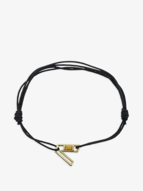 Aliita bracelet à citrine Letra V en corde