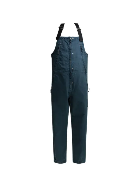 Stone Island zipped cotton dungarees