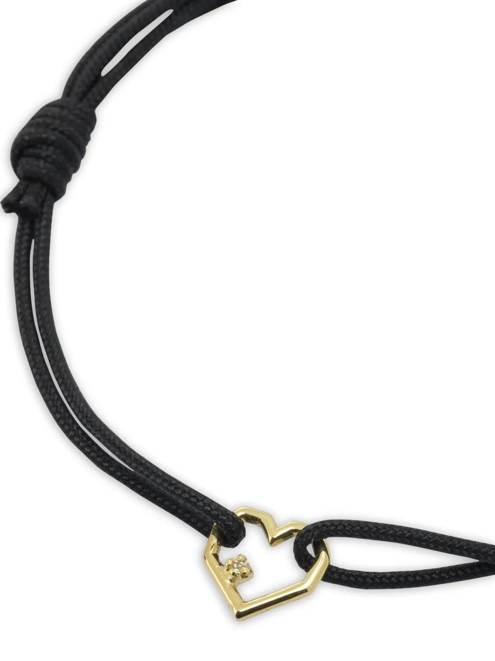 Mini Corazon Brillante Cord Bracelet
