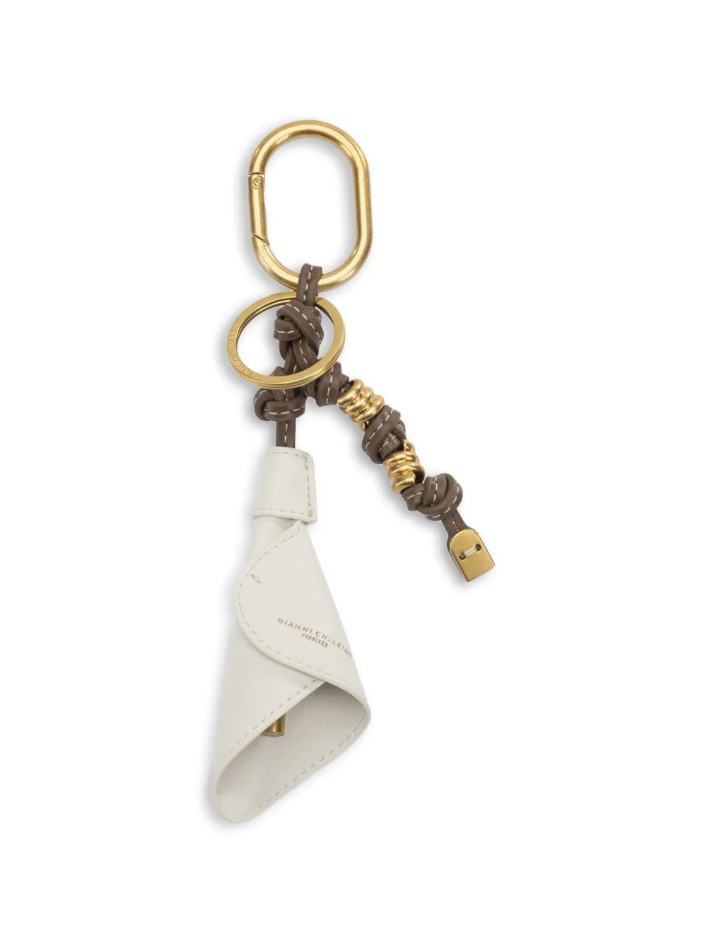 GIANNI CHIARINI Calla knotted charm keyring - Toni neutri