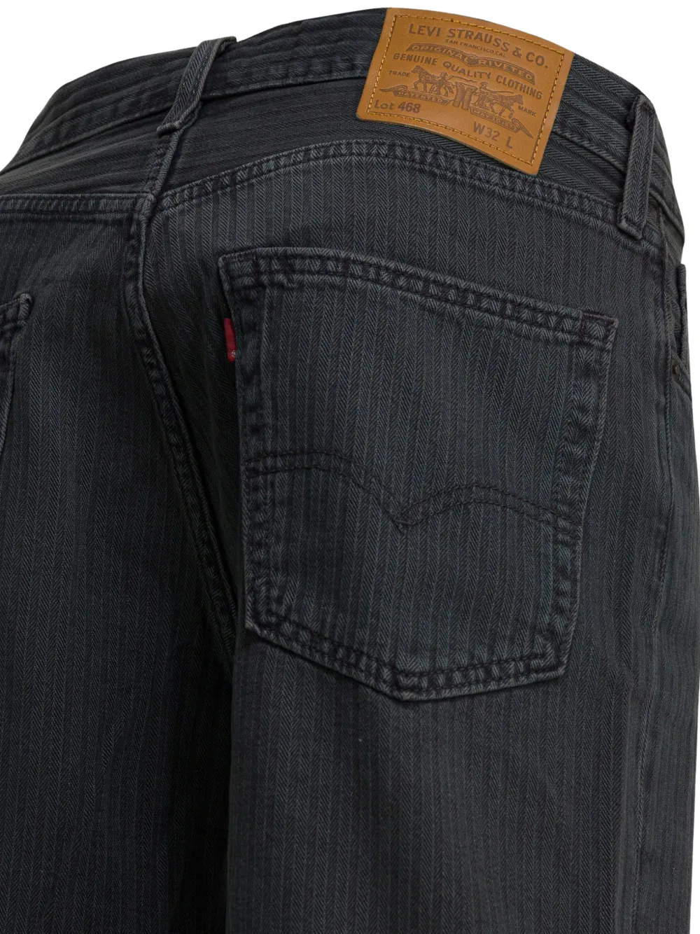 Levi's 468 katoenen shorts Zwart