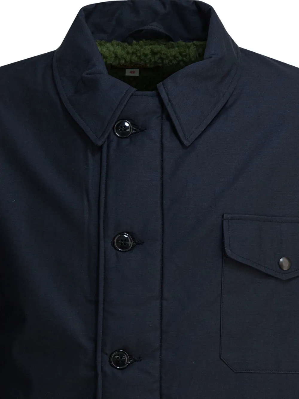  Buzz Ricksons Button Fastening Patch Pocket Jacket - Blue 