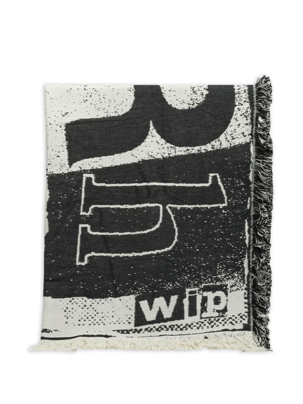 Carhartt WIP fringed printed blanket - Nero